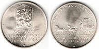 Tschechoslowakei 100 Kronen czechoslovakia, 100 korun 1982, horse-drawn railway budweis - linz -