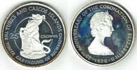 Turks und Caicos Inseln 25 Crowns turks and caicos islands, silver jubilee queen elisabeth II. - Greyhound -