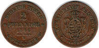 Sachsen 2 Pfennig 1866 B Sachsen, Johann, Kursmünze 2 Pfennige (Scheidem... 5.21 £ Tax included +  8.59 £ shipping