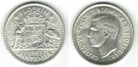 Australien Florin Australia, 1 Florin silver, King George VI., -