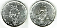 Italien 500 Lire italy silver coin, 500 lire, "Galileo Galilei" -