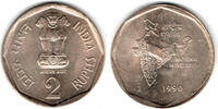 Indien 2 Rupees India 2 Rupees 1990 -