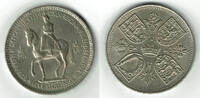 Großbritannien 5 Shillings great britain, coronation of elisabeth II., queen on horse -