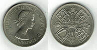 Großbritannien 5 Shillings great britain, coronation of elisabeth II., queen on horse -