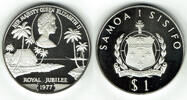 Samoa i Sisifo 1 Tala Samoa i Sisifo, silver, Elisabeth II., silver jubilee -