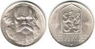 Tschechoslowakei 100 Kronen czechoslovakia, silver coin "Karel Marx", 100 Korun -