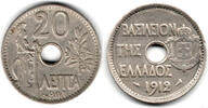 Griechenland 20 Lepta Greece, 20 Lepta 1912 -
