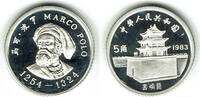 Volksrepublik China 5 Jiao China, 1 Jiao <i>Marco Polo", 1983, Proof, like scan! -