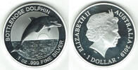 Australien 1 Dollar australia, 1 ounce silver "Bottlenose dolphin" -