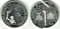 Samoa und Kiribati 2 x 5 Tala (Dollars) samoa/kiribati silver coin "Tempora Mutantur", 2 coins in one -