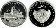 Palau 5 Dollars Palau, silver coin, "Sailing ship Tarmo", like scan -