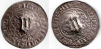 Meißen-Thüringen-Sachsen - Gegenstempel Halberstad Schwertgroschen Schwertgroschen, Leipzig, Friedrich II., Gegenstempel Halberstadt -