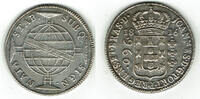 Brasilien 960 Reis brazil, silver coin 1818, Joan, 960 Reis on 8 Reales Spain -
