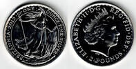 Großbritannien 2 Pounds great britain, "britannia", buillon coin, 1 ounce silver -