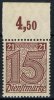 Deutsches Reich 15 Pfennig Deutsches Reich, Mi.-Nr. D 18 POR <i>Dienstmarken für Preußen</i> -