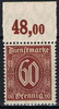 Deutsches Reich 60 Pfennig Deutsches Reich, Mi.-Nr. D 66 a POR <i>Dienstmarken Wertziffern</i> -