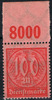 Deutsches Reich 100 Mark Deutsches Reich, Mi.-Nr. D 74 POR <i>Dienstmarken Wertziffern</i> -