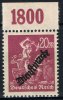 Deutsches Reich 20 Mark Mi.-Nr. D 75 POR <i>Dienstmarken Teilauflagen der Freimarken Arbeiter</i> -