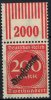 Deutsches Reich 200 Mark Mi.-Nr. D 78 WOR, 2\'9\'2, <i>Dienstmarken Teilauflage Ziffern im Kreis</i> -