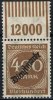 Deutsches Reich 400 Mark Mi.-Nr. D 80 WOR, 1\'11\'1, <i>Dienstmarken Teilauflage Ziffern im Kreis</i> -