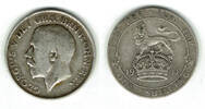 Großbritannien 1 Shilling great britain silver coin, george V., 1 shilling -