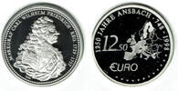 Deutschland - Ansbach Silbermedaille - "12,50 ECU" Ansbach, Eurovorläufer - 12,50 ECU Carl Wilhelm Friedrich, kein Zahlungsmittel! -