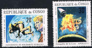 Kongo (Brazzaville) 20 - 30 Francs (2 Werte) Michel-Nr. 214 - 215, Menschenrechte, Postfrisch -