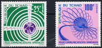 Tschad 25 - 100 Francs Michel-Nr. 97 - 98, Weltraum-Fernmeldewesen, Postfrisch -