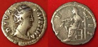 Römische Kaiserzeit - Faustina Mater Denar AR-Denar der Faustina Mater, Rv.: sitzende Ceres hält Ähren und Zepter, CERES -