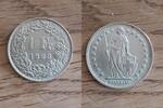 Schweiz 1 Franken Switzerland, silver coin, 1 Franken, like scan -