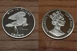 Isle of Man 1 Crown Islo of Man, Otto Lilienthal - Man in Flight, only with capsule -