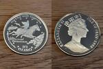 Isle of Man 10 ECU Islo of Man, silver coin, myths and legends - manannan -