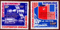 Dahomey 2 Marken Dahomey, Mi-Nr. 630-31, Weltraummotiv Apollo-Sojus -