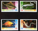 Kuba 4 Marken Kuba, Mi-Nr. 4112-15, Tiermotiv Tiefseefische -
