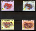 Singapur 4 Werte Singapur, Mi-Nr. 668-671, Tiermotiv Krabben -