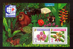 Singapur 1 Block Singapur, Mi-Nr. Block 33A (761-62), Pflanzenmotiv Orchideen -
