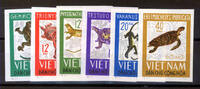 Vietnam-Nord 6 Werte Vietnam-Nord, Mi-Nr. 432U-37U, Reptilien -