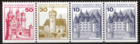 Berlin 4 Werte, 10 Pf bis 50 Pf Berlin, Mi-Nr. W 64 (532 D, 534 D, 536 D), Zd aus Burgen und Schlösser -