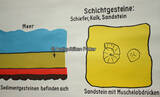 Bundesrepublik Deutschland 50er-60er Jahre Schulwandkarte / Schul Lehrtafel / Rollbild Karte / Erdkunde / Das Innere ... 2-3