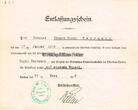 Deutsches Reich / Dresden / Tharandt 1904 / 1914 / 1916 / 1919 Lehr = Vertrag / 1 Zeugnis / 2 Entlassungsscheine / 1 Urlaubs - Schein /... 2-3