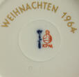 Berlin 1964 Porzellan / KPM / Wandteller / Weihnachtsteller mit Christblume 2