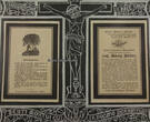 Bergerhausen / Rellinghausen / Essen 1897 / 1899 Gerahmte Totenzettel / Totenbriefe / Trauerzettel / Joh. Georg, Katherina Müller 1-2