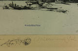 Dötlingen / Landkreis Oldenburg um 1905 Radierung von Georg Bernhard Müller vom Siel / Nächtliche Winterlandschaft 2