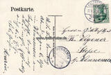1906 Farb-Lithografie/Gruss aus Salzkotten/Fabrik./Bahnhof. 2-3