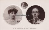 Spanien Prägekarte/Postkarte/T.M. the King & Queen of Spain & Infant Prince -