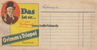 Deutsches Reich Rechnungsblock/Grimm & Triepel Kautabak/Das ist er... mein Hochgenuß! -