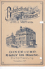 Pirmasens Speisekarte / Menükarte / Litho / Bahnhofhotel Pirmasens / Inh. J. Matheis. -
