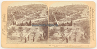 Palestina Stereoskopie / Foto / J. F. Jarvis / Underwood / Der Garten zu Gethsemane und .. -
