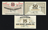 Kahla 25 Pf, 50 Pf, 75 Pf Stadt -