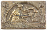 Bad Wildungen Einseitige Eisengussplakette, Briefbeschwerer/Wildunger Königsquelle/Jugendstil -